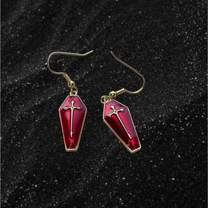 ⚰️ Handmade coffin earrings